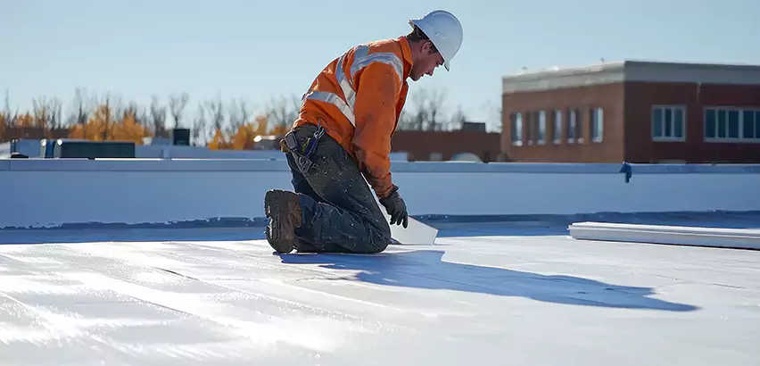 Flat Roof Drain Installation in Wheeling