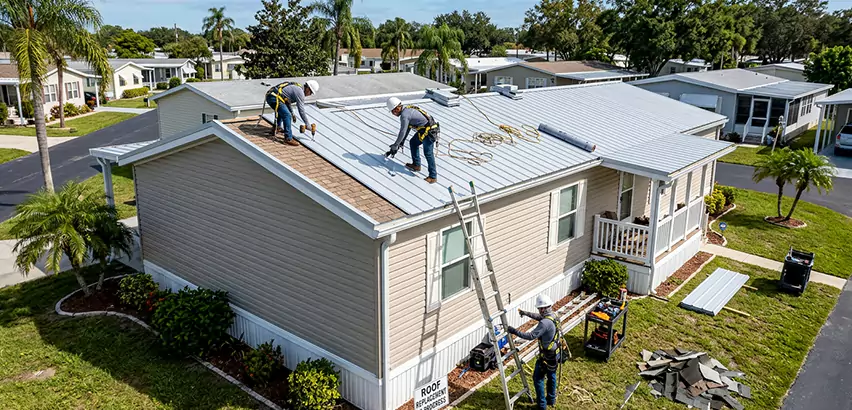 Mobile Home Metal Roof Replacement in Wheeling