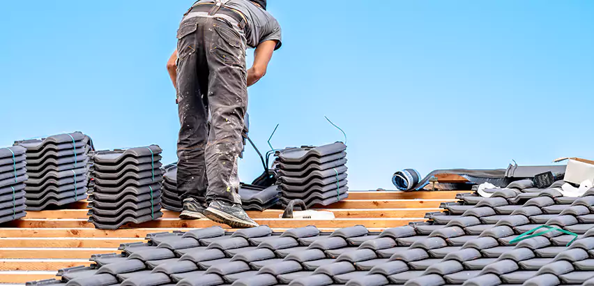 Replacing Tile Roof Underlayment in Wheeling