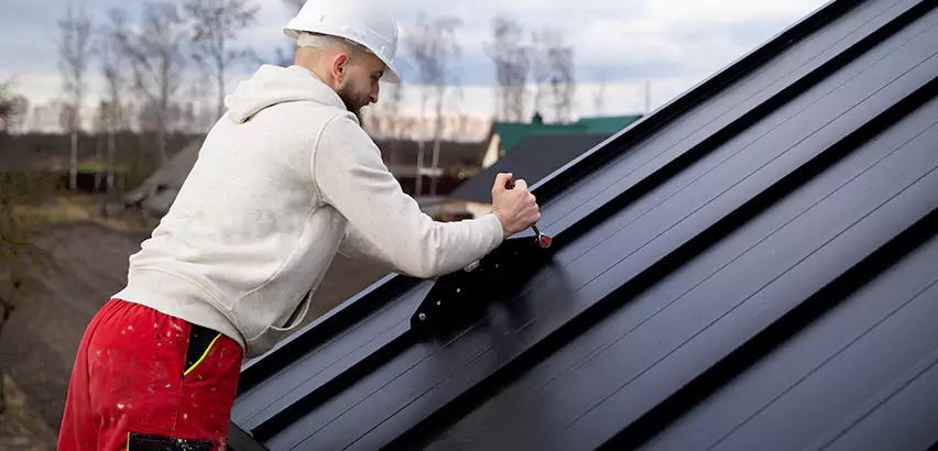 Tin Roof Ridge Cap Installation in Wheeling